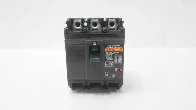 FUJI ELECTRIC EA103C MOLDED CASE CIRCUIT BREAKER 75A AMP 220V-AC 3P